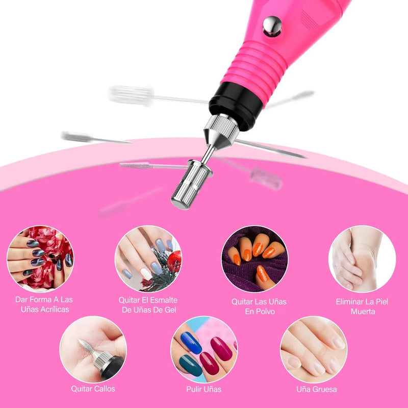 Pulidor Eléctrico para Uñas Acrílicas y Gel UV Profesional