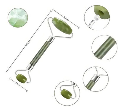Kit Masaje 3D + Rodillo Jade + Antifaz Frío + Esponja Regalo