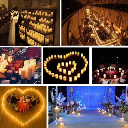 Velas LED Decorativas Pequeñas para Fiestas y Bodas - 24 Unidades