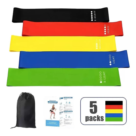 Set de Bandas Elásticas de Resistencia para Ejercicio y Fisioterapia