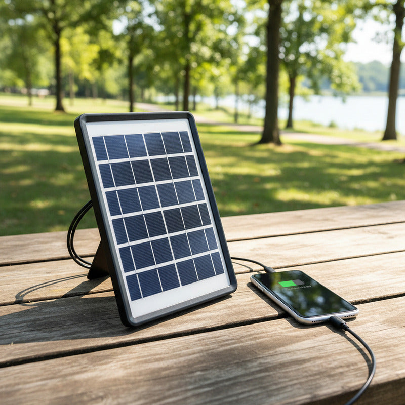 Panel Solar Portátil Zopvz 9V 5.5W Multiconector USB