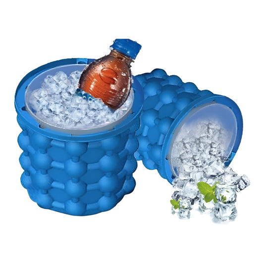 Mini Hielera De Silicona Enfriador Color Azul
