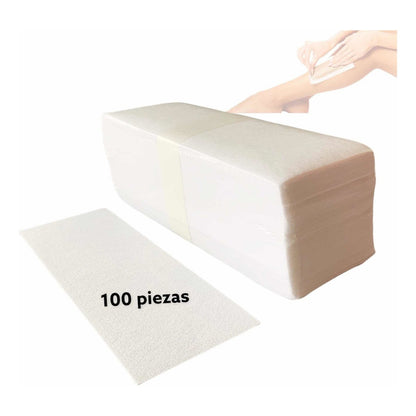 Bandas depilatorias de papel x100 20 x 9 cm