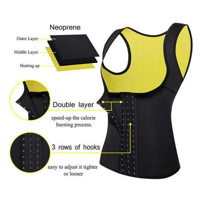 Faja Reductora Chaleco Neopreno con Broches