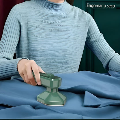 Plancha Portátil A Vapor Viajera Mini Verde para Ropa