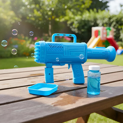 Pistola De Burbujas Juguete Para Niños Con 34 Agujeros