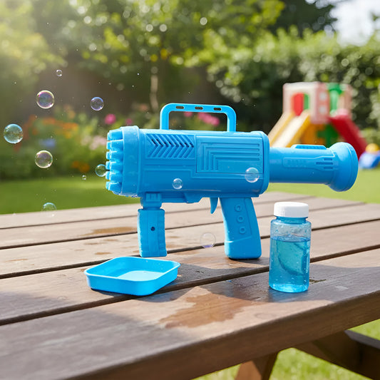 Pistola De Burbujas Juguete Para Niños Con 34 Agujeros