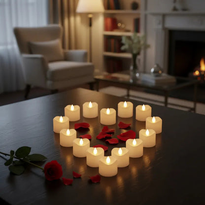 Velas LED Decorativas Pequeñas para Fiestas y Bodas - 24 Unidades