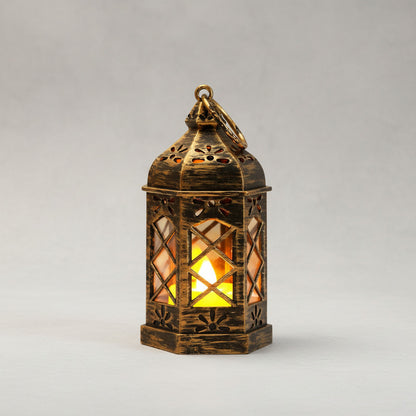 Linterna de Farol Retro con Vela LED - Estilo Vintage