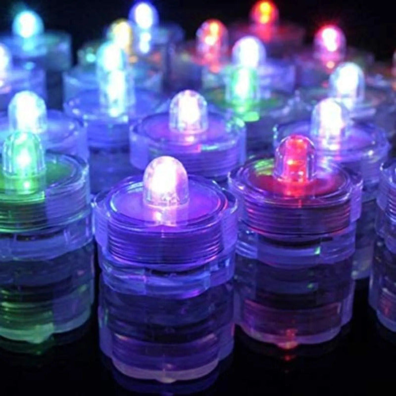 Set de 12 Velas LED Sumergibles para Decoración del Hogar