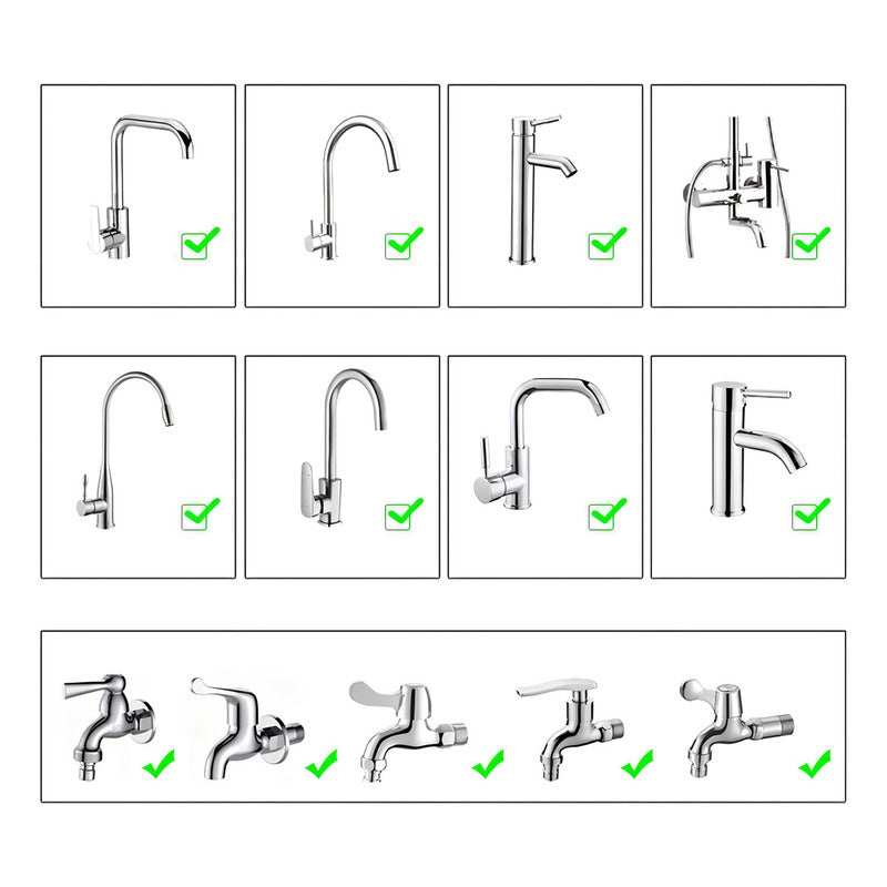 Grifo Ahorrador Gira 360° con 3 Flujos de Agua Purificada
