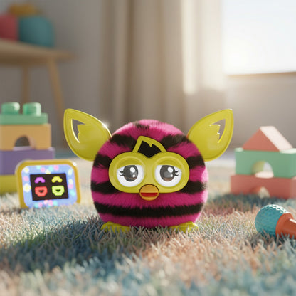 Mascota Virtual Furby Morado y Negro - Juguete Interactivo