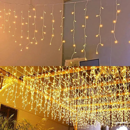 Cortina LED Navideña 3x0.45 Metros - 100 Luces Disho
