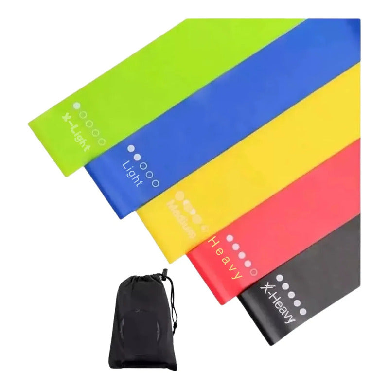 Set de Bandas Elásticas de Resistencia para Ejercicio y Fisioterapia