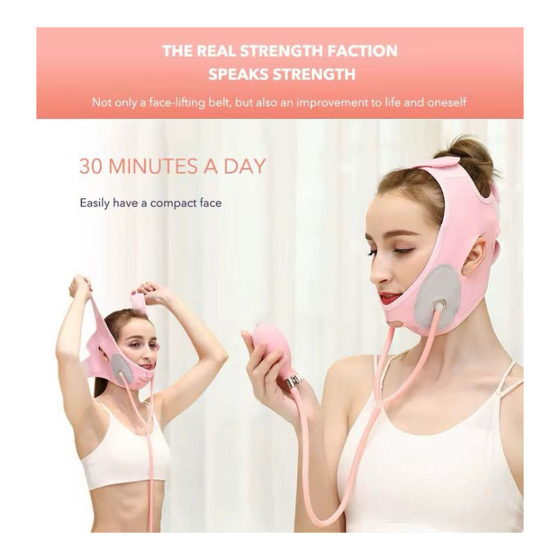 Reductor de Papada para Dama - Faja Mentonera Rosa