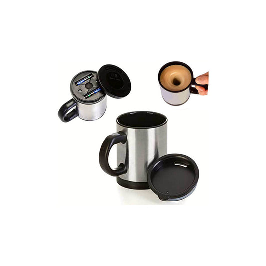 Taza Mezcladora Automática Plateada - Práctica y Elegante