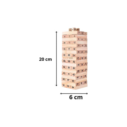 Juego de Torre de Madera 54 Piezas - Diversión en Familia