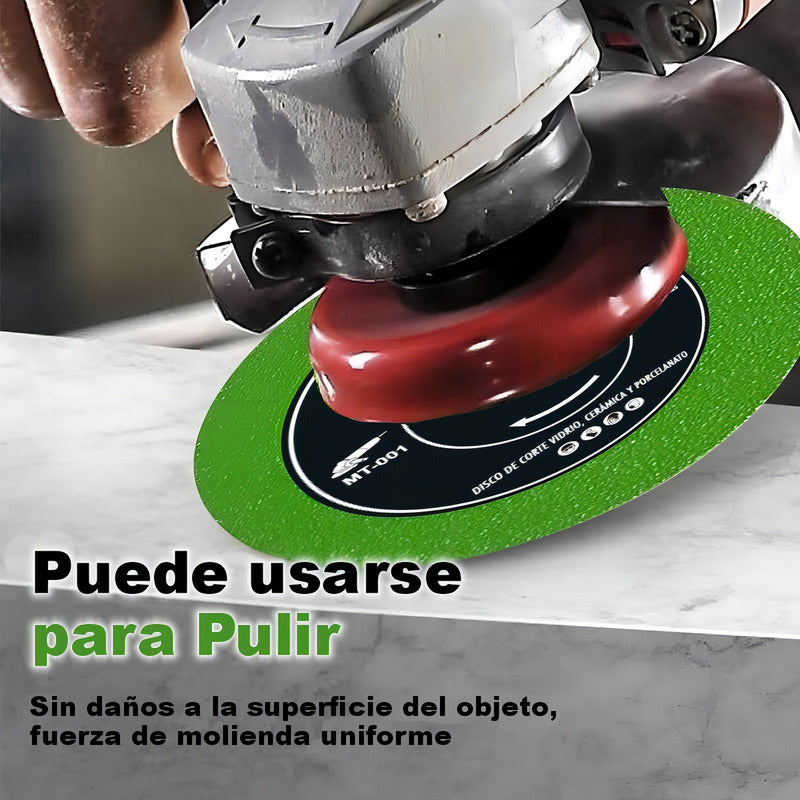 Disco de Corte Diamante para Vidrio y Mármol 115mm Verde
