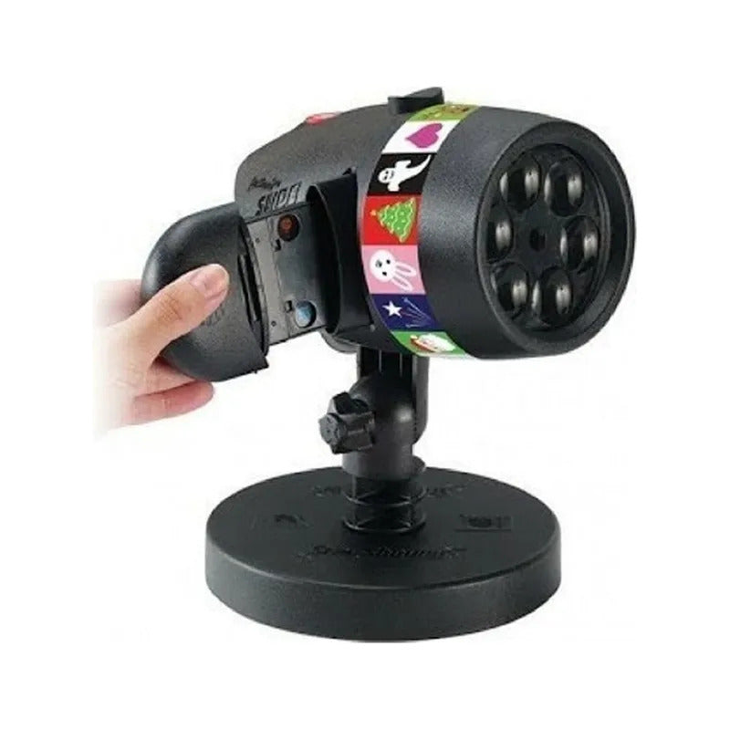 Proyector de Luces Navideñas y Festivas con 12 Diapositivas