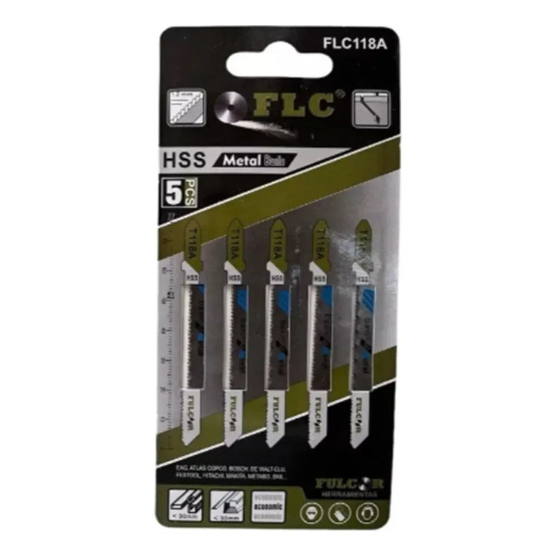 Cuchilla Repuesto Para Caladora - 10 Piezas (5 Madera, 5 Metal)