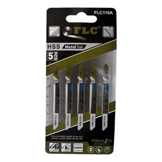Cuchilla Repuesto Para Caladora - 10 Piezas (5 Madera, 5 Metal)