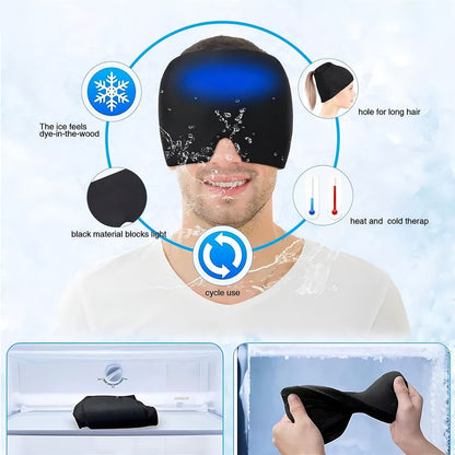 Gorro de Gel Frío y Calor para Alivio de Migraña y Estrés