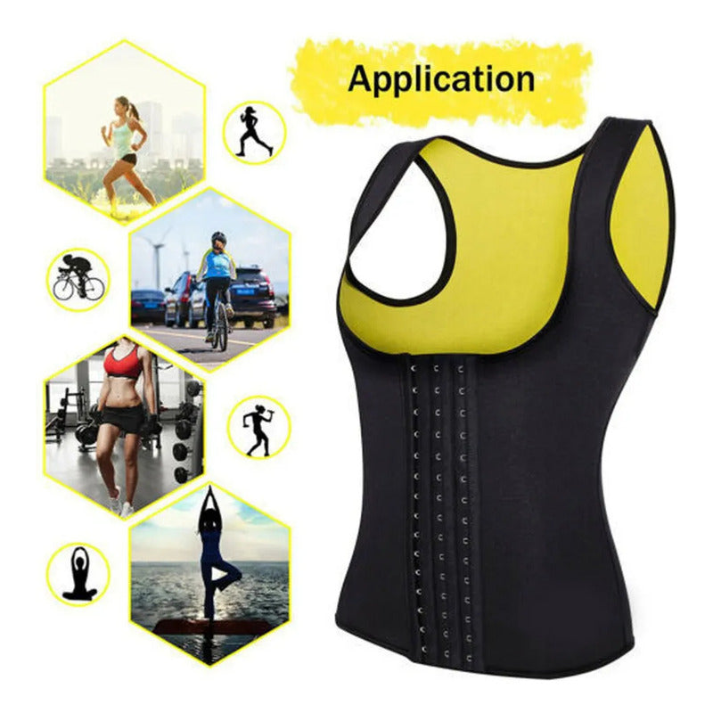 Faja Reductora Chaleco Neopreno con Broches