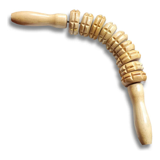 Rodillo Curvo de Madera para Masaje de Bienestar