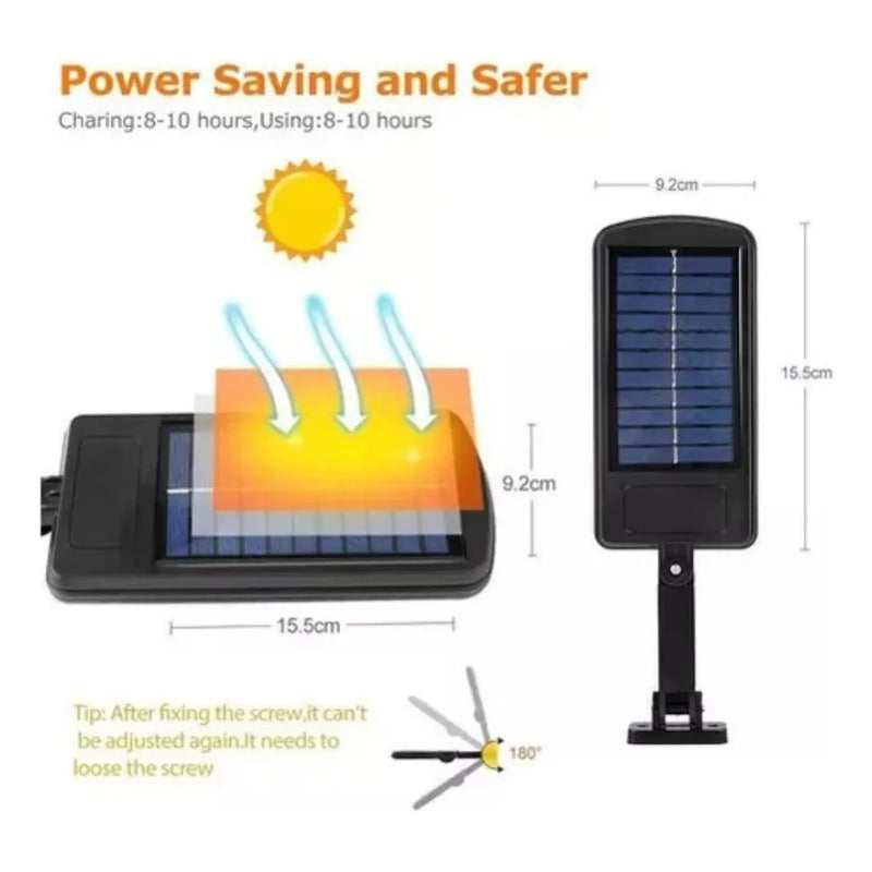 Lámpara Solar LED Exterior 20W con Sensor de Luz y Control