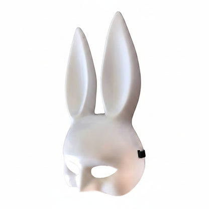 Antifaz Conejo Cosplay Halloween Unisex Blanco Blanco
