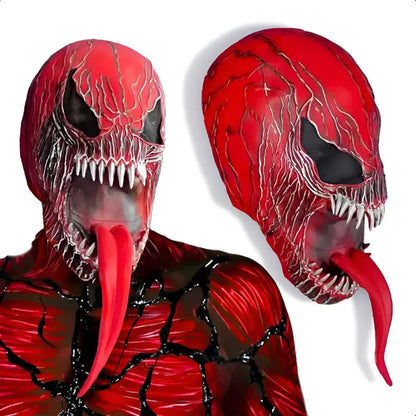 Máscara Venom Carnage Látex Disfraz Halloween Terror Rojo