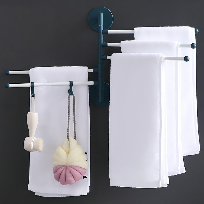 Toallero Multibarra Giratorio Verde Oscuro para Baño y Cocina