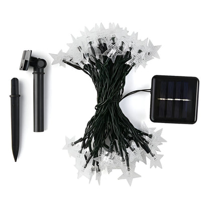 Guirnalda Solar de Luces de Estrella para Exteriores 50 LED