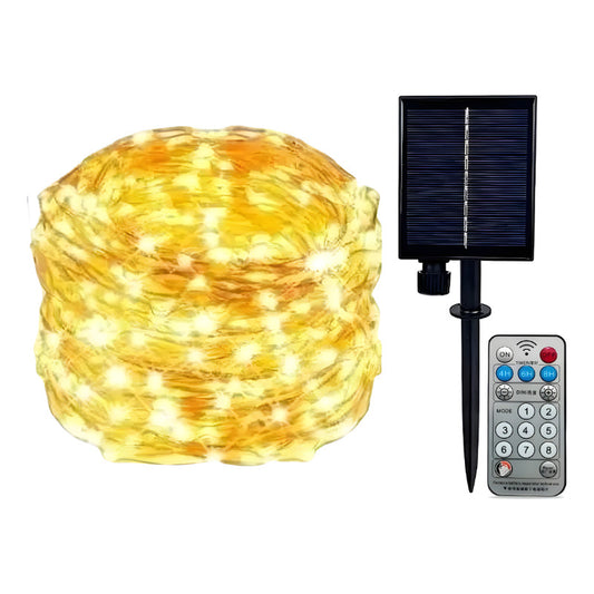Luces Navideñas Solares Lineales 300 LED para Exterior