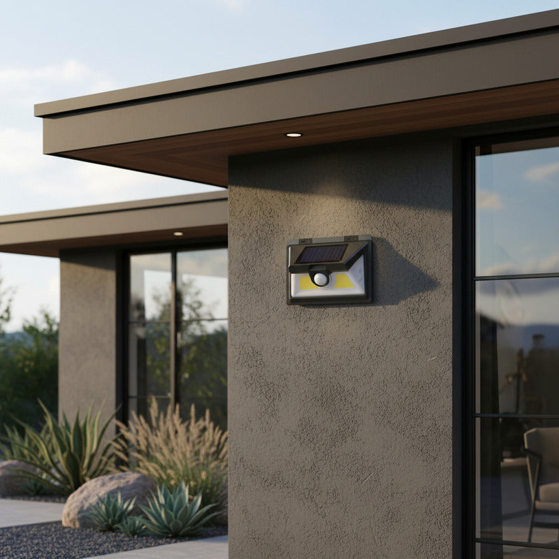 Lámpara Solar LED con Sensor de Movimiento para Exteriores