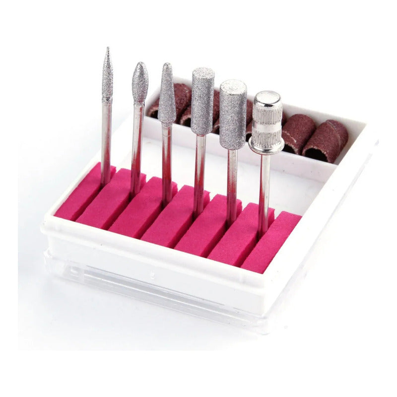 Set de Puntas y Lijas para Pulidor de Uñas - Manicure