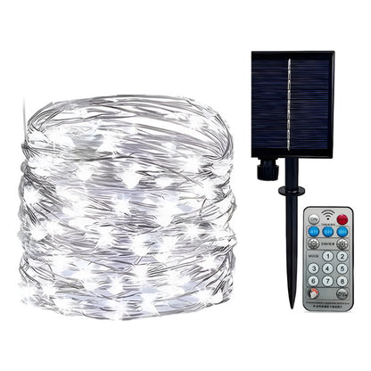 Luces Navideñas Solares Lineales 300 LED para Exterior