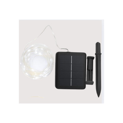 Luces LED Decorativas Alambre 20M con Panel Solar para Exterior