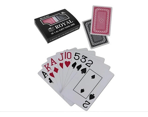 Combo Juegos de Mesa UNO y Cartas Poker Royal