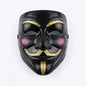 Máscara V De Vendetta Anonymous Halloween Negra Dorada Disponible
