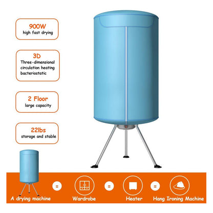 Secadora De Ropa Eléctrica Portátil Azul Marino 110v