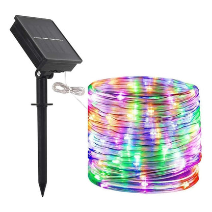 Manguera Solar de Navidad 100 LEDs 10 Metros Multicolor