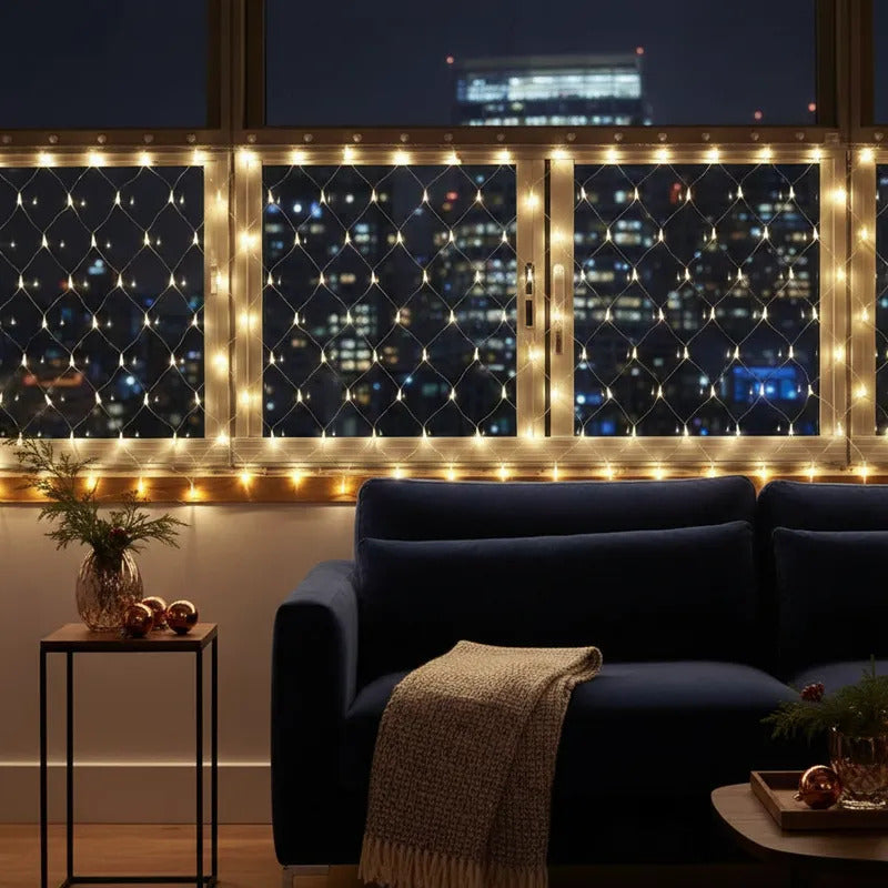 Malla de 100 Luces LED Decorativas para Navidad - 1.3 Metros