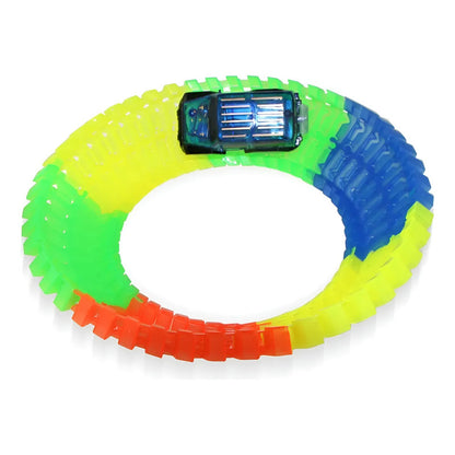 Pista Flexible Luminosa 56 Piezas para Diversión Infantil