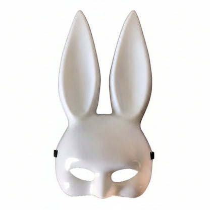 Antifaz Conejo Cosplay Halloween Unisex Blanco Blanco