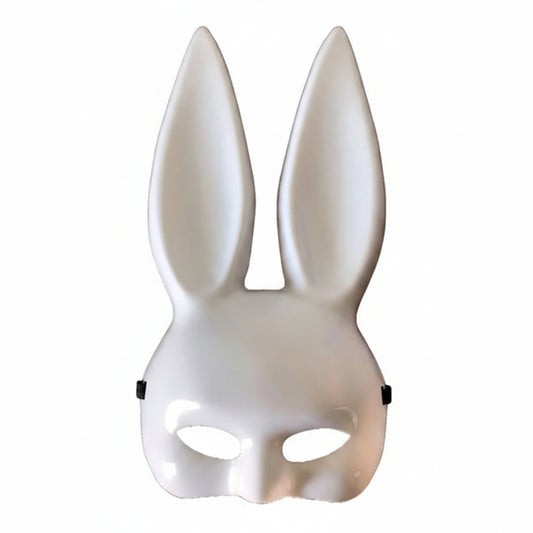 Antifaz Conejo Cosplay Halloween Unisex Blanco Blanco