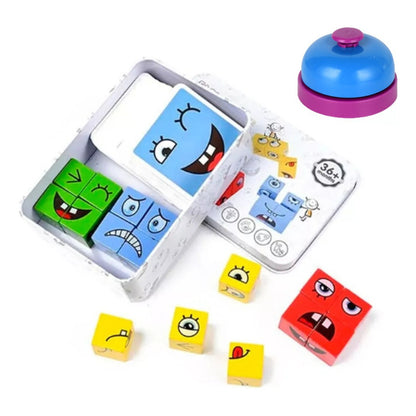 Juego Rompecabezas de Expresiones con Cubos para Niños