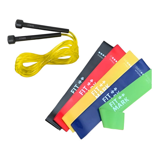 Kit de Bandas Elásticas Circulares y Soga de Saltar