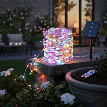 Luces Navideñas Solares Lineales 300 LED para Exterior
