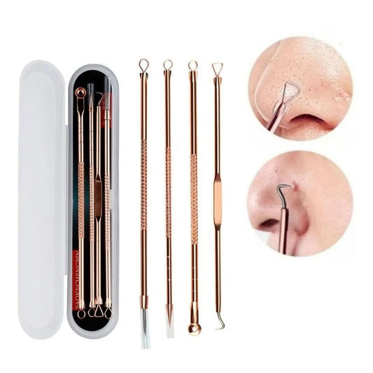 Extractor de Puntos Negros y Espinillas - Kit Manual de 4 Piezas